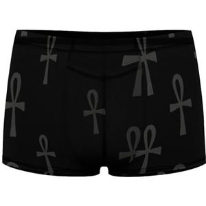 Egypte Symbool met Ankh Heren Boxer Slips Sexy Shorts Mesh Boxers Ondergoed Ademend Onderbroek Thong