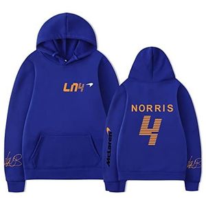 TYI Unisex hoodie, Lando Norris, Japanse anime sweatshirt, Harajuku-cartoon, hip-hop-mode, F1-kleding voor racingfans, hoodie voor heren en dames (S-3XL) (13, S)