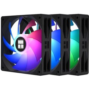 Thermalright TL-C12C-X28-S X3 CPU-ventilator, pc-ventilator met 1550 omw/min snelheid, computerbehuizing koeler, PWM-stuurventilator voor behuizing- en vloeistofkoelers en CPU-koeling, 28 mm dik