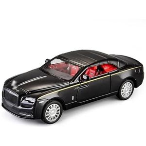 Mini Legering Klassieke Auto Voor Rolls-Royce Schaalmodel 1:32 Speelgoedauto Simulatie Diecasts Speelgoedvoertuigen Geluidsverzameling Speelgoed (Color : Black)