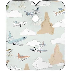 Kapper Cape Vliegtuig En Wolken Salon Cape Premium Kappers Cape Verstelbare Kappers Jurk Voor Kappers Herbruikbare Kapper Accessoires 140x168cm