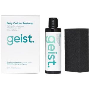 Geist. Easy DIY Colour Restorer voor Leer & Vinyl | Verfrissen, repareren en opnieuw verven van slijtage, kleurschade en kleine scheurtjes | 200 ml Medium Bruin