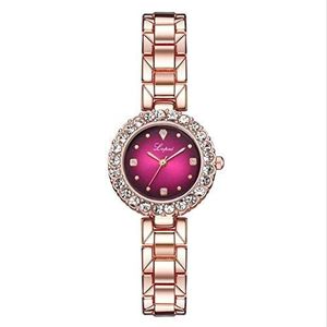 New Brand Luxury Women Dress horloges Set Fashion Geometrische Bangle Bracelet Quartz Clock Ladies Wrist Watch Rose Gold Watches (Color : 3)