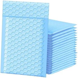 Bubbelzak 100 stuks bubbelverpakking envelop verzendenveloppen mailingenveloppen polyenvelop voor verzending Self Seal Bubble Bag vulling (kleur: blauw, maat: 13 x 18 cm)