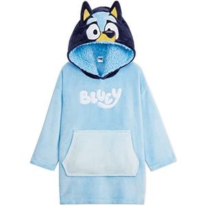 Bluey Hoodie Deken - Fleece oversized Hoodies voor Kinderen (Blauw, 4-6 Jaar)