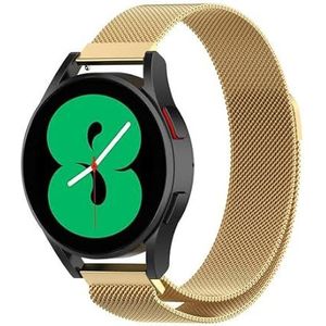 By Qubix - Compatible met Garmin Venu 3s / Vivoactive 4s / Venu 2s / Vivomove 3s / Forerunner 255s - Milanese bandje - Goud - Compatible Garmin bandje