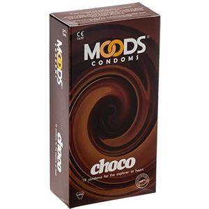 MOODS Choco Condoms, 12 condooms met chocoladensmaak voor heerlijke momenten met zijn tweeën