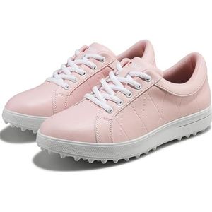 Hiuzylqx Waterdichte damesgolfschoenen zonder spikes, grote maten,Roze,35 EU