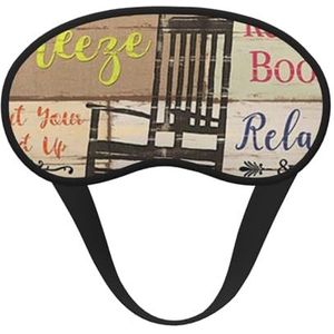 FZGGWYHL Veranda Regels Gedrukt Blackout Sleep Mask Aid Oogmasker Reizen Slaap Oogmasker
