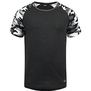 !Solid Cahil T-shirt met korte mouwen voor heren, met ronde hals en camouflage-patroon