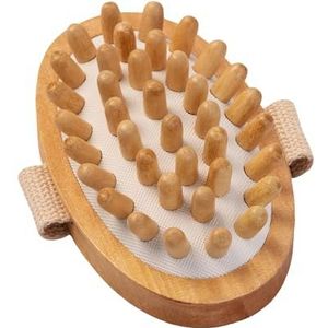 Eco Bath London Cellulite handborstel, cellulitisbehandelingsborstel, effectieve cellulitisverwijderaar en stimulator voor een gladde, afgezwakte huid, natuurlijke houten exfoliërende massageborstel