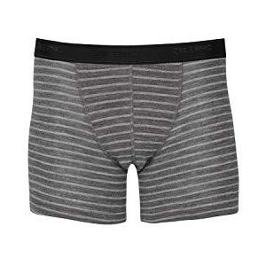 DILLING Boxershorts voor heren van 100% BIO-merinowol Grijs gestreept M