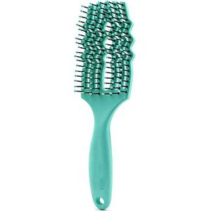 DieffematicSZ kam Bristle hair Comb Detangling Hair Brush Nylon Scalp Massage Hair Comb Women Wet Cur Hair Brush Professional Hairdressing Styling (Color : Mavi, Size : Without hair)