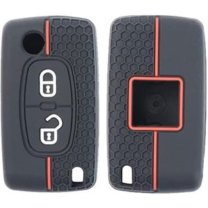 Autosleutel Hoesje Afstandsbediening Siliconen 2-knops Sleutelhangerhoesje Voor 206 308 3008 Voor Experts Voor Partners Autosleutel beschermhoes