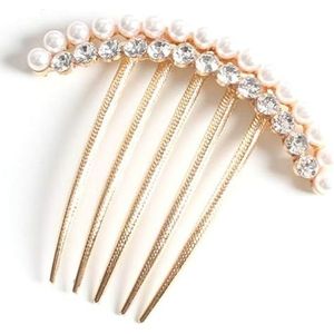 Shixiaodan Parel haaraccessoires, strass haarkam, parel haar kam, strass bruids zijkam, haar insert kam, vrouwen bruiloft decoratie