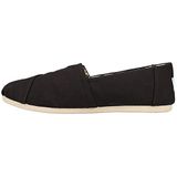 TOMS Alpargata Loafer voor dames van gerecycled katoen, Zwart/Wit, 40 EU