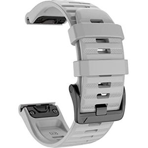 LUGEMA Bandriem Compatibel met Garmin Fenix ​​6 6x Pro Snel compatibel met 22mm 26mm horlogeband Compatibel met Fenix ​​5 5x Plus Quick Release Silicone Pols Bands (Color : Grey, Size : 22mm for Fen