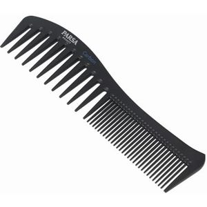 PARSA Beauty Hoogwaardige carbon stylingkam, antistatisch, allrounder voor alle haartypes, professionele kam van uitstekend materiaal, 19,8 x 5 x 1 cm