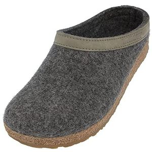 Haflinger - Torben - Pantoffels - Grijs - Wolvilt - Ergonomisch Voetbed