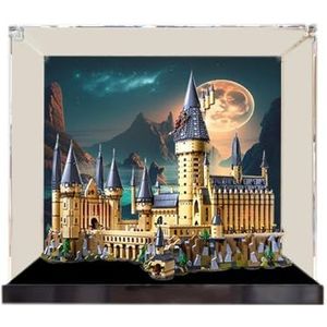 Acryl vitrine voor Lego Harry Potter Hogwarts Castle 71043, showcase, beschermen en versieren model met stofdichte opslag (achtergrond C)