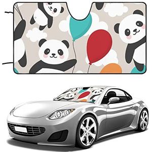 Panda Fly Met Ballon Voorruit Zonnescherm voor Auto Opvouwbare Auto Zonneklep Shield Cover Auto Accessoires 55""x30