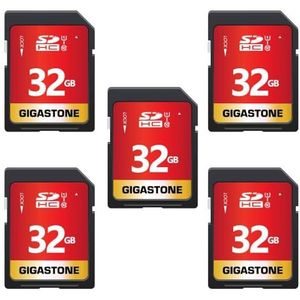 Gigastone SD-kaarten (32 GB klasse 10 5-pack)