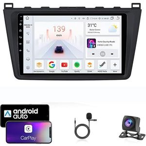 Android 13 Dubbel Din Auto Stereo Touchscreen Auto Stereo Voor Mazda 6 2007-2012 Met Bluetooth GPS Navigatie WiFi FM Radio USB/SWC/Plug en Play Ondersteuning Carplay&Android Auto(4 Core Wifi 1G+32G)