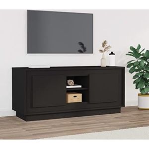 AJJHUUKI Entertainment Centra & TV Stands TV-meubel Zwart 102x35x45 cm Engineered Houten Meubels