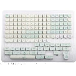 QPSJXN MOA Ice Mint thema toetsen PBT cursussen compatibel met 60 75 100% mechanische toetsenborden 134 voor MX schakelaars (MOA-BH KR Bag)