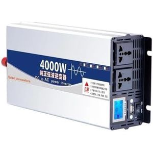 Spanningsomvormer 4000W 2000W DC 12V 24V 48V 60V 72V Naar AC 110V 220V Zonne-energie Auto-omvormer Met USB LED-display Zuivere Sinusomvormer Omvormer(24V,240V 50HZ,Universal)