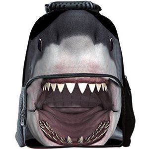 JJ Store Unisex 3D Animal Shark Print Rugzak Vilt Stof Wandelen Daypacks Tassen