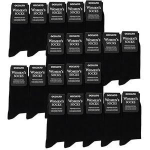 Occulto Dames Zwarte Sokken pak van 10-20 (Model: Hermine) 20 X Zwart 35-38