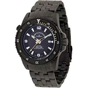 Zeno-Watch herenhorloge - Professional Diver Automatic blacky&yellow - 6478-bk-s1-9M