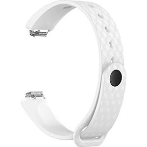 LUGEMA Sport siliconen band compatibel met Fitbit Inspire HR-band Mode polsband armband compatibel met Fitbit Inspire vervangende horlogeband accessoires (Color : White, Size : S)