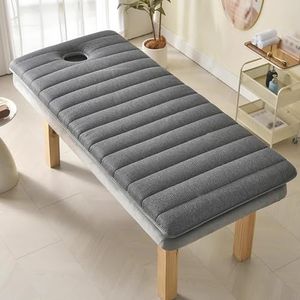 PA-DABAOO 1,57 Inch Traagschuim Spa-Matras Topper, Massagebedmatras Met Gat, Verdikte Antislip Massagetafel Topper, Beschermende Massageaccessoires,70 * 190cm
