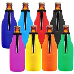 Bierflessenkoeler, 8 stuks, compatibel met 330 ml, flessenkoeler, bierglazen, flessenkoeler voor bier, dranken