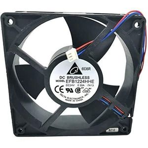 LMNCBVYA -, 3000RPM, 102CFM Airflow, Durable Design Electronics EFB1224HHE 120mm 24V 0.30A 3-Wire Server Fan
