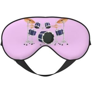 Jazz Drum Print Functionaliteit Gezellig Oogmasker Verstelbare Riem Nap Nacht Reizen Camping Yoga Relax