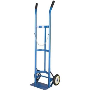 Gasflesrek, Cilindertankhouder, enkele zuurstofcilinderwagen met handvat, draagbare rollende zuurstoftankhouder for opslag van 40/50L-cilinders