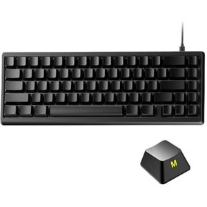 Zwart bedraad mechanisch toetsenbord met snel onzichtbare warme verwisselbare printplaat RGB Flex-Cut RECOLO en IMD KeyCaps compatibel met QMK M67
