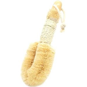 Droge lichaamsborstel, sisalborstel voor het lichaam, natuurlijke haren, verbetert de doorbloeding, droge huid, peeling, cellulitis