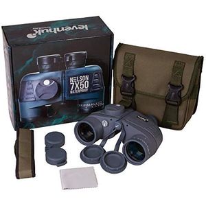 Levenhuk Nelson 7x50 Waterpoof Marine Binoculars with Reticle, Compass, Fully Multi-coated Glass Optics and IPX7 Protection Rate