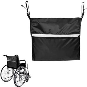 LUMOOM Rolstoeltas achter, waterdichte Oxford-tas voor rollator, rolstoeltas, universele opbergtas met veilige klittenbandsluiting (groot)