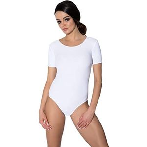 Aquarti Dames Balletpakje met Korte Mouwen Gymnastiek, Wit, 36