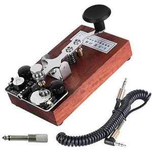 Hand Handleiding Training Key Morse code sleutel CW Morse keyer Kortgolf HF + Geluid en Licht Praktijk Board