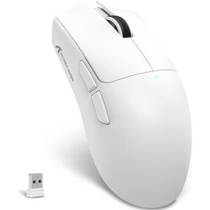 MAMBASNAKE X ATTACK SHARK X11SE Draadloze Gamingmuis-Tot 22000 DPI,PixArt PAW3311 sensor,BT/2.4G/Bedraad,59g lichtgewicht, 2000W klikken,40G acceleratie,lange batterijduur,driver support,Win/Mac-Wit