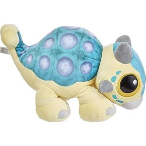 Jurassic World Feature knuffel Ankylosaurus Bumpy babydino met brulgeluiden & slappe poten; Camp Cretaceous zachte pop, speel- of slaapvriendje, cadeau voor kinderen van 3 jaar en ouder