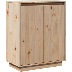 vidaXL Dressoir 60x34x75 cm massief grenenhout, buffetkast, bijzetkast, consolekast, opbergkast, hoge kast, kast, opslagkast, wandkast, opbergmeubel