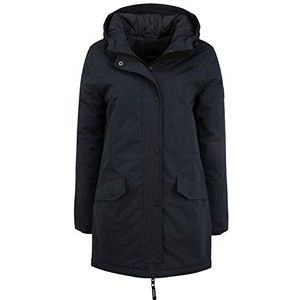 OXMO OXTamila dames overgangsjas parka lange jas met capuchon, Zwart (194007), L