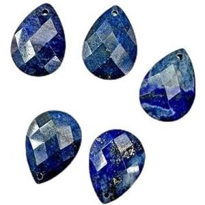 Waterdruppelvorm Steen Charms Facet Amazoniet Hanger Natuurlijke Edelstenen Kristal Bedels Voor Sieraden Maken DIY Ketting 13x18mm-2 Lapis Lazuli-1PC